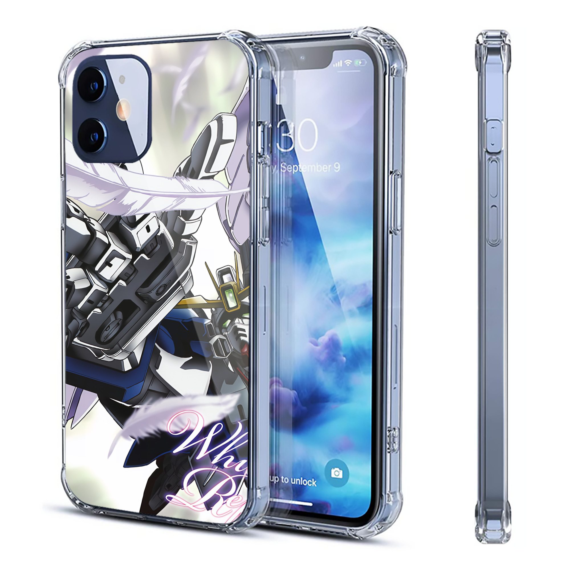（画像用） 機動戦士ガンダム Mobile Suit Gundam 【iPhone 12シリーズ対応】透明スマホケース（クリアソフトケース）
